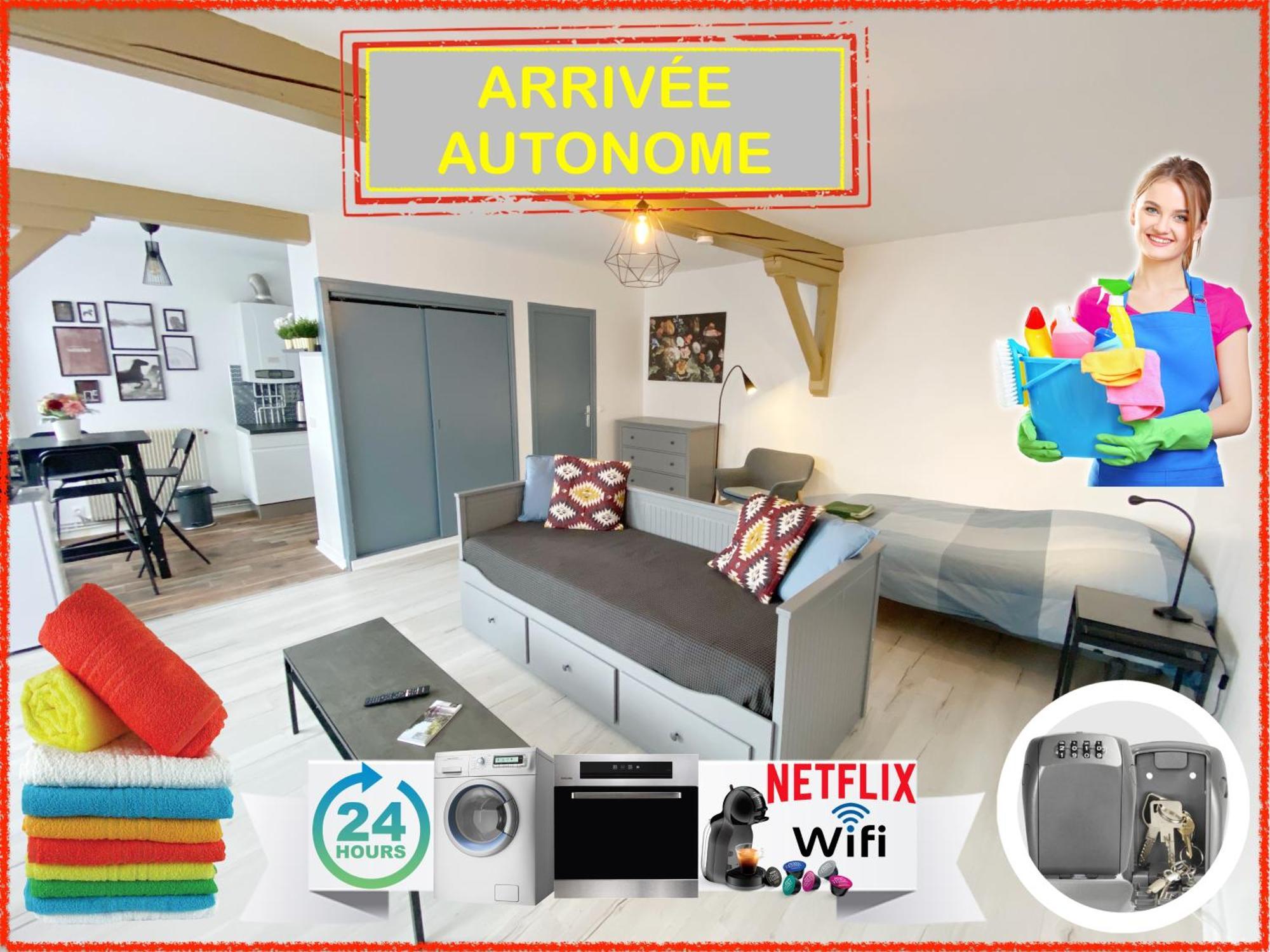 015 Chic & Cosy Studio 41M2 Hypercentre Wifi Smart Tv Netflix Saint-Etienne  Eksteriør bilde
